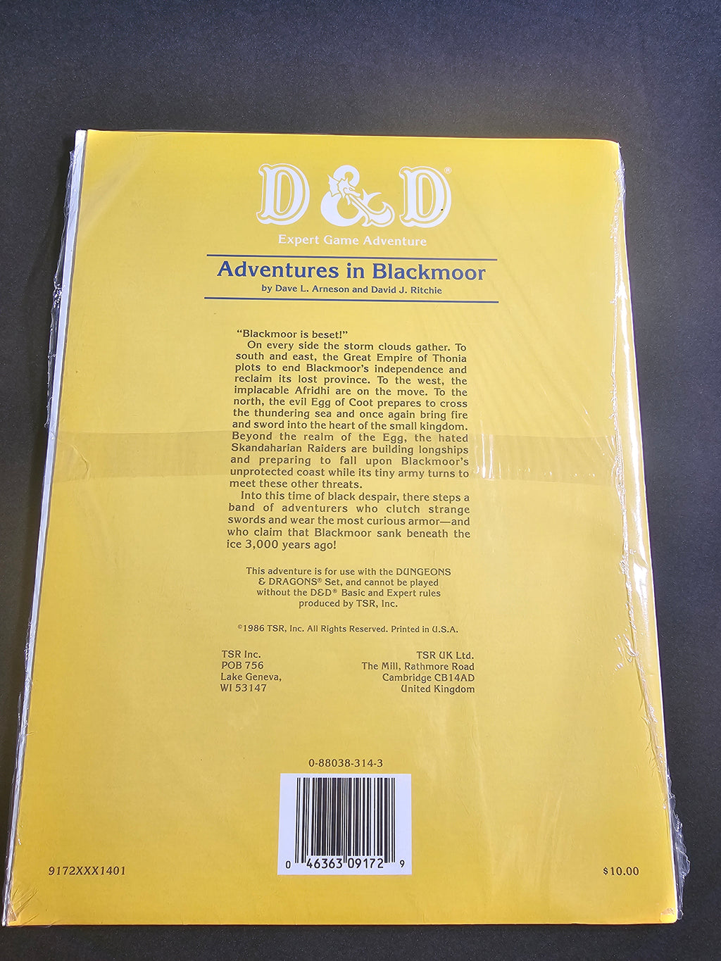 D&D DA1 Adventures in Blackmoor – Expert Game Adventure – SW