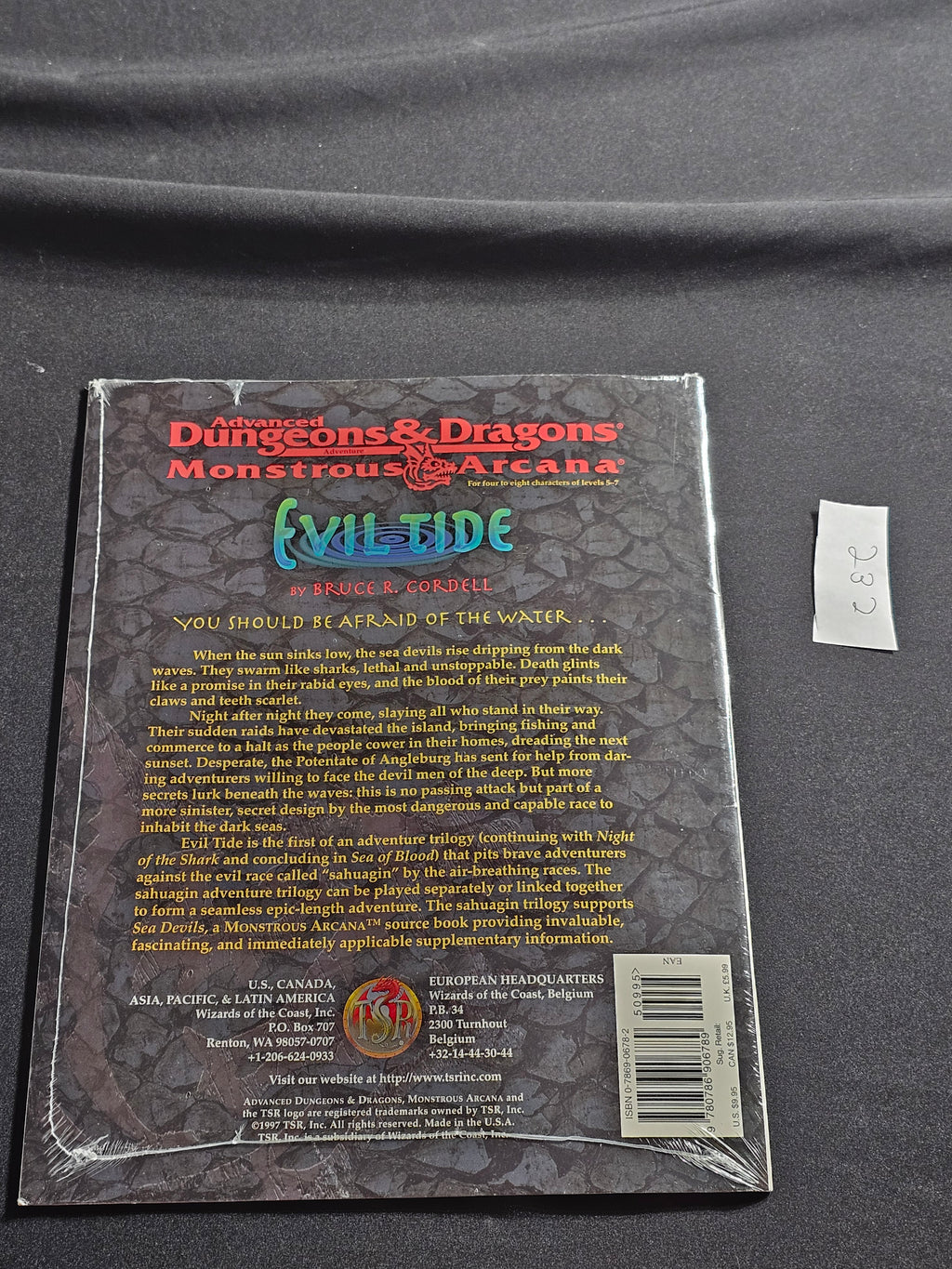 Monstrous Arcana: Evil Tide – AD&D 2nd Edition – TSR 9512 – SW