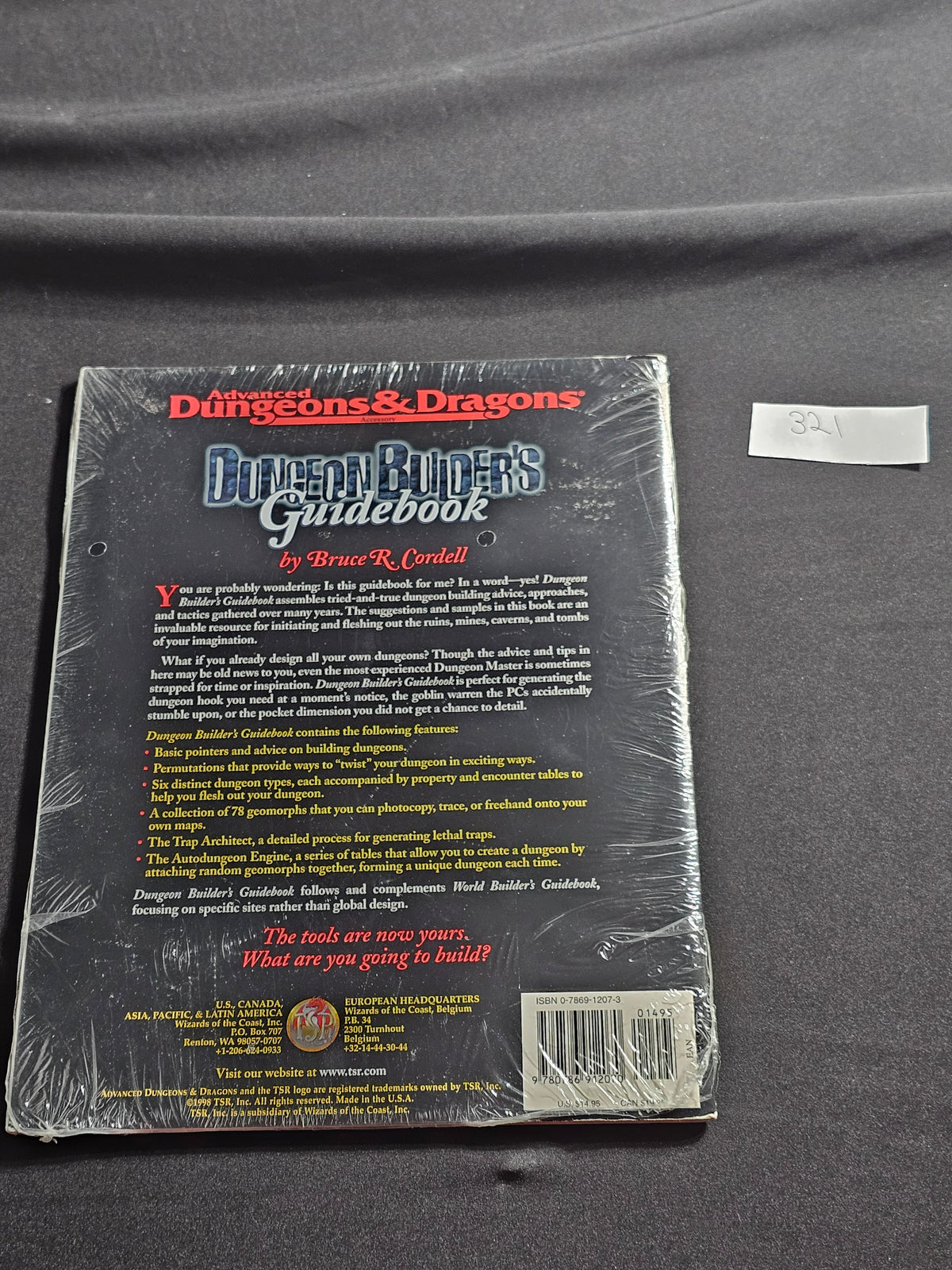 Dungeon Builder's Guidebook – AD&D 2nd Edition – TSR 9531 – SW