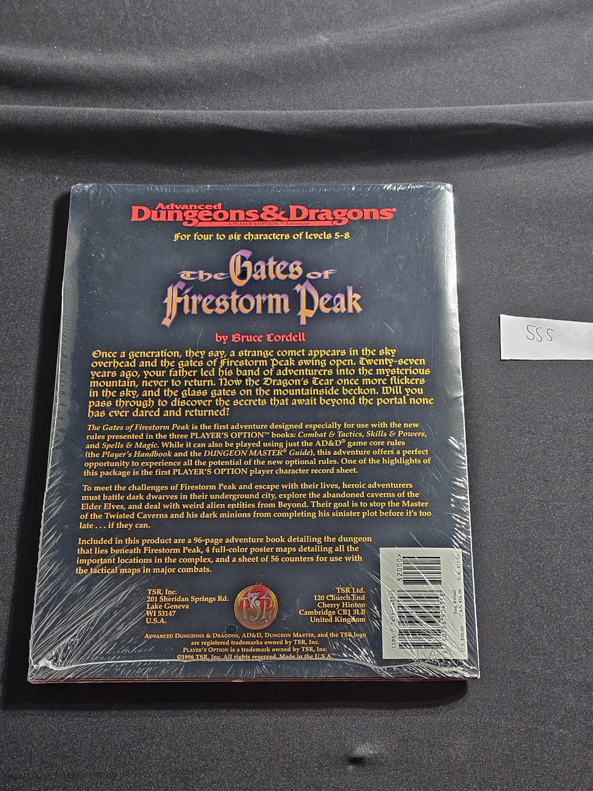 The Gates of Firestorm Peak – AD&D 2nd Edition – TSR 9533 – SW