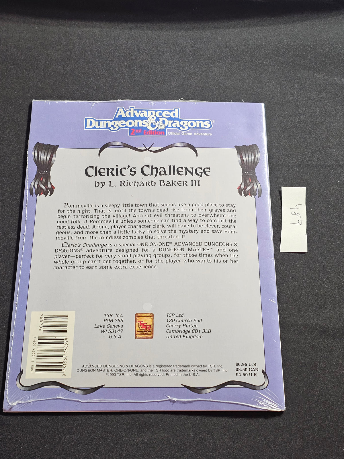 HHQ4 Cleric's Challenge – AD&D 2nd Edition – TSR 9429 – SW