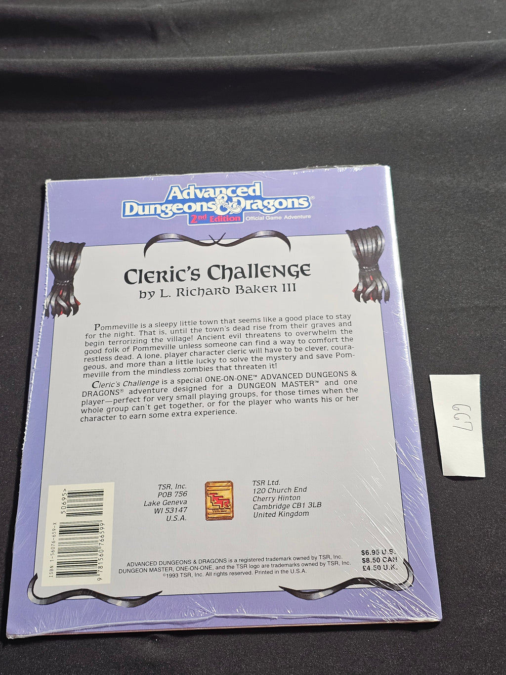 HHQ4 Cleric's Challenge – AD&D 2nd Edition – TSR 9429 – SW