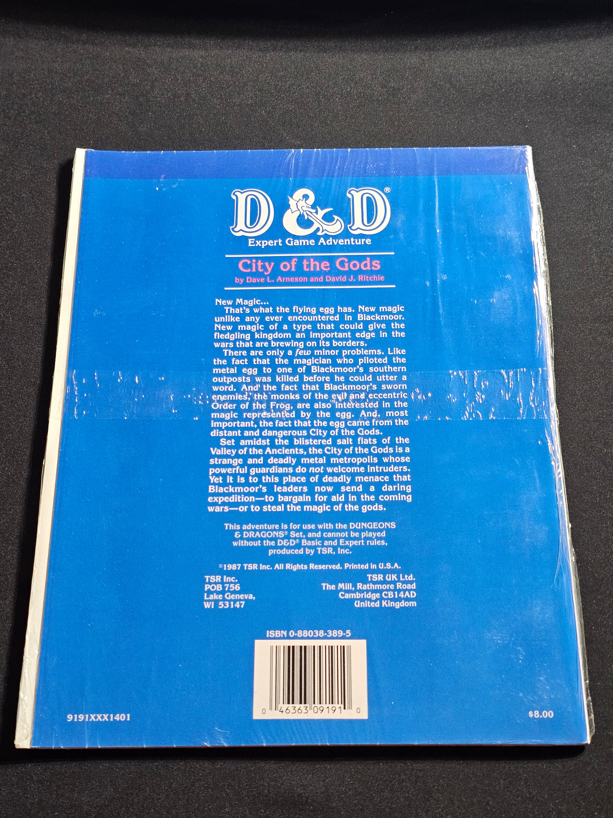 DA3 City of the Gods – Blackmoor – D&D – TSR 9191 – SW