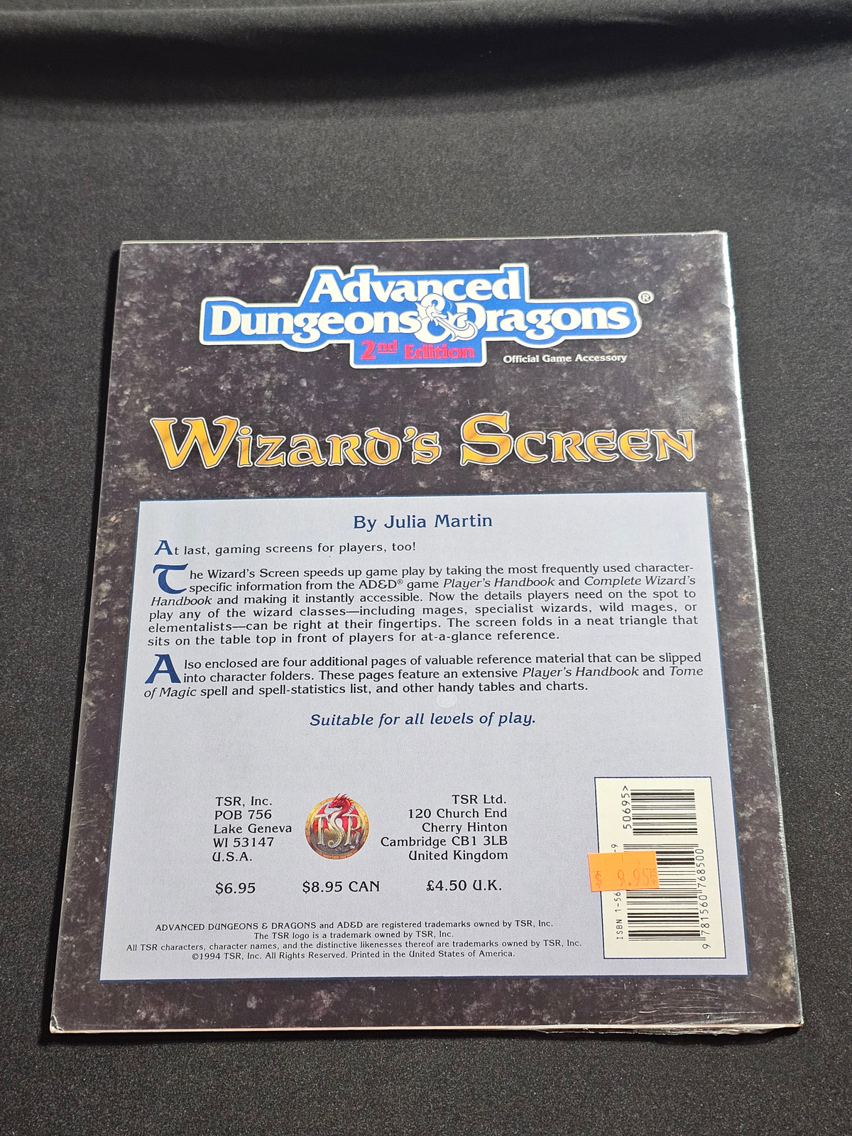 Wizard's Screen – AD&D 2nd Edition – TSR 9468 – SW