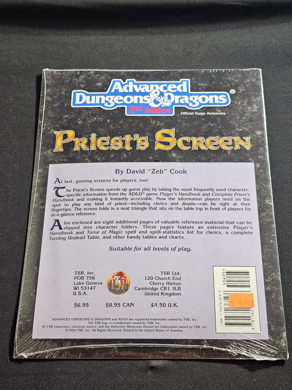 Priest's Screen – AD&D 2nd Edition – TSR 9462 – SW