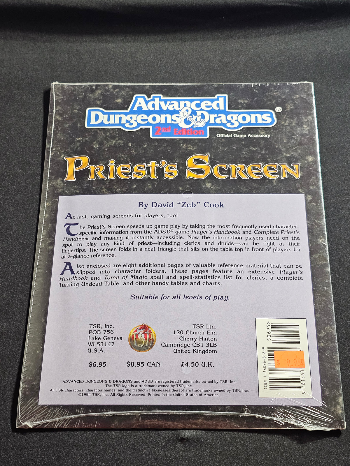 Priest's Screen – AD&D 2nd Edition – TSR 9462 – SW