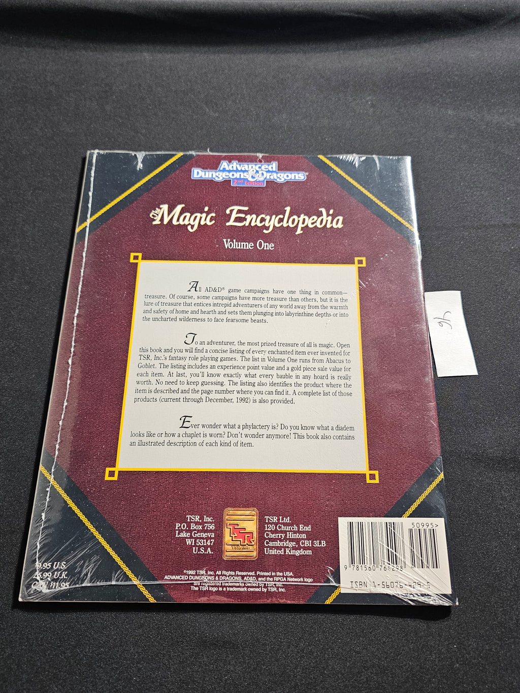 The Magic Encyclopedia Volume One – AD&D 2nd Edition – TSR 9293