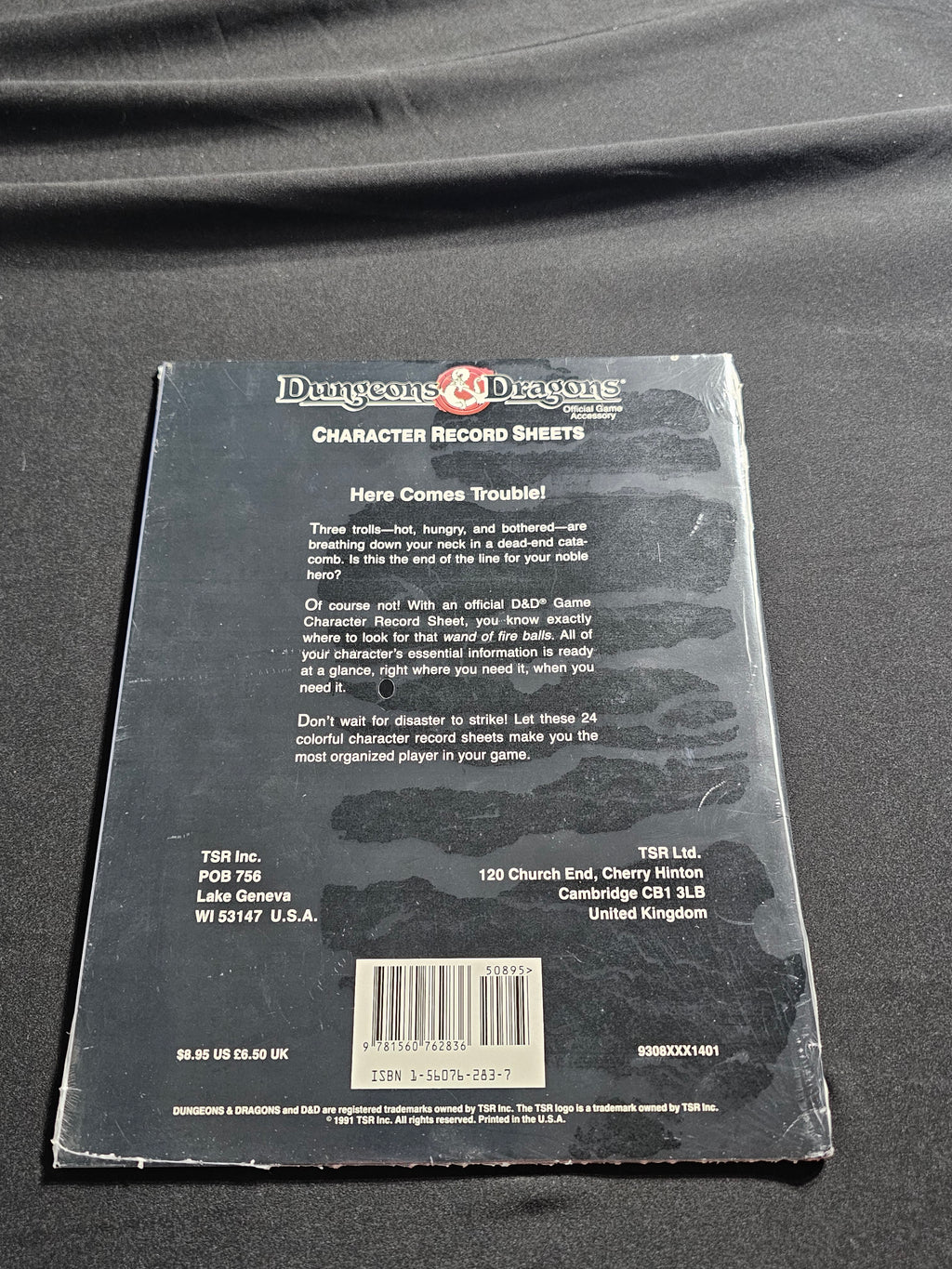 Dungeons & Dragons Character Record Sheets – REF1 / TSR 9308 – SW