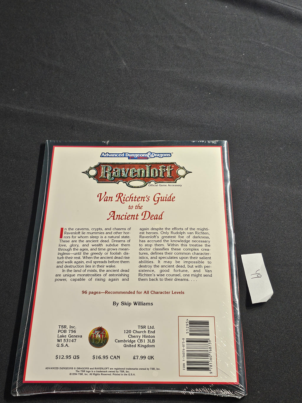 Van Richten’s Guide to the Ancient Dead – SW