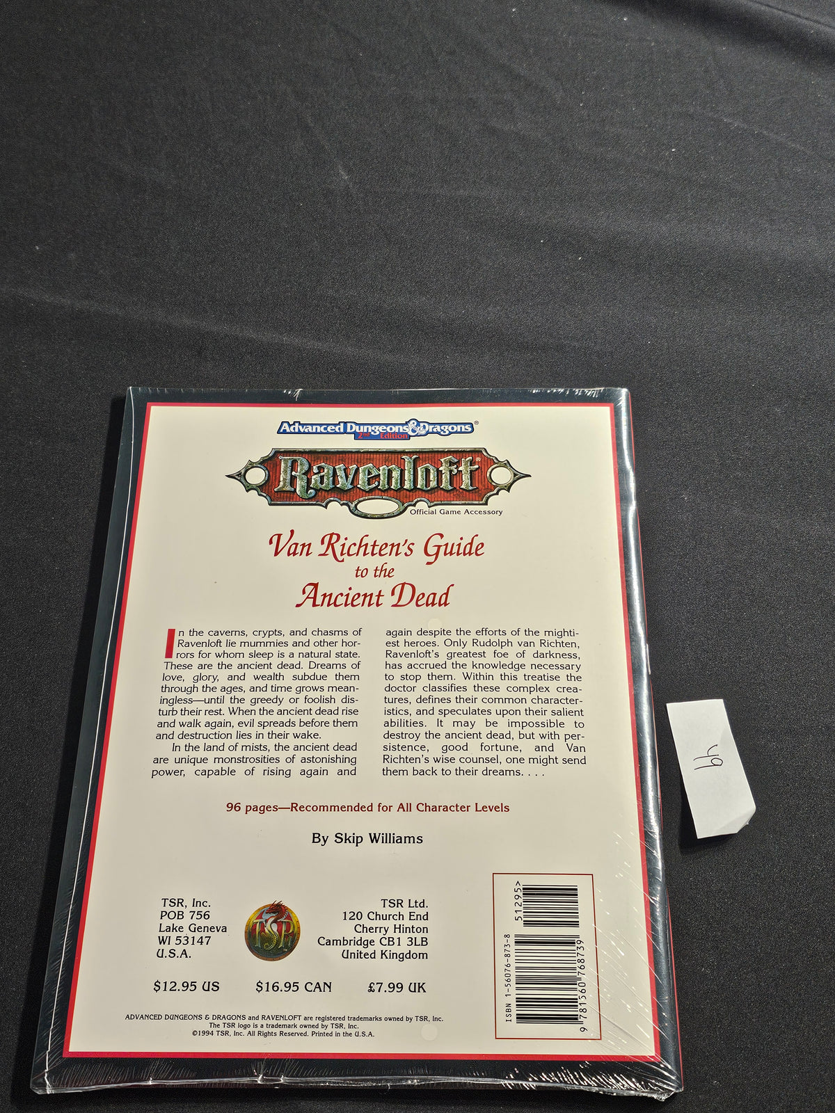 Van Richten’s Guide to the Ancient Dead – SW