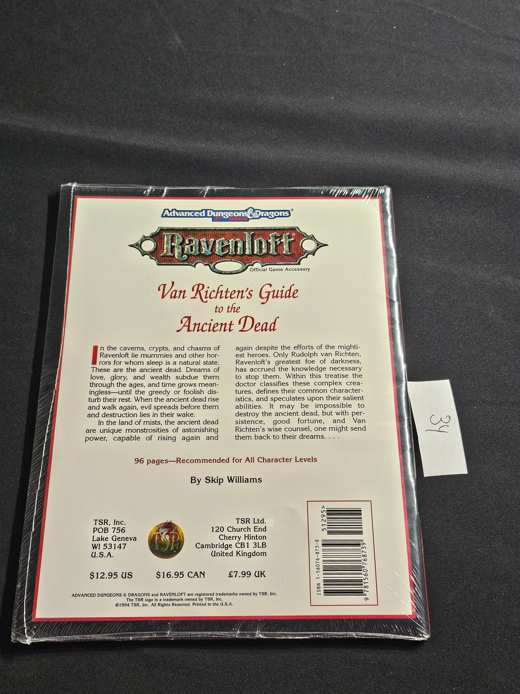Van Richten’s Guide to the Ancient Dead – SW