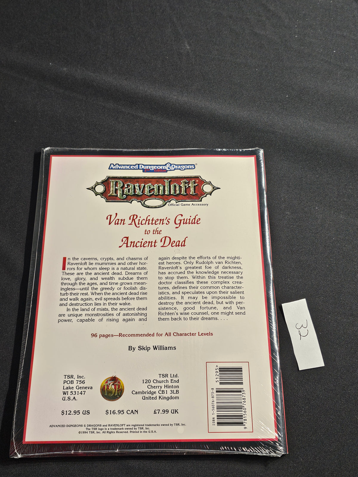Van Richten’s Guide to the Ancient Dead – SW