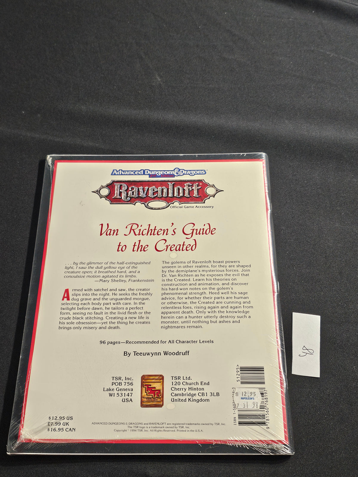 RR4 Van Richten’s Guide to the Created – SW