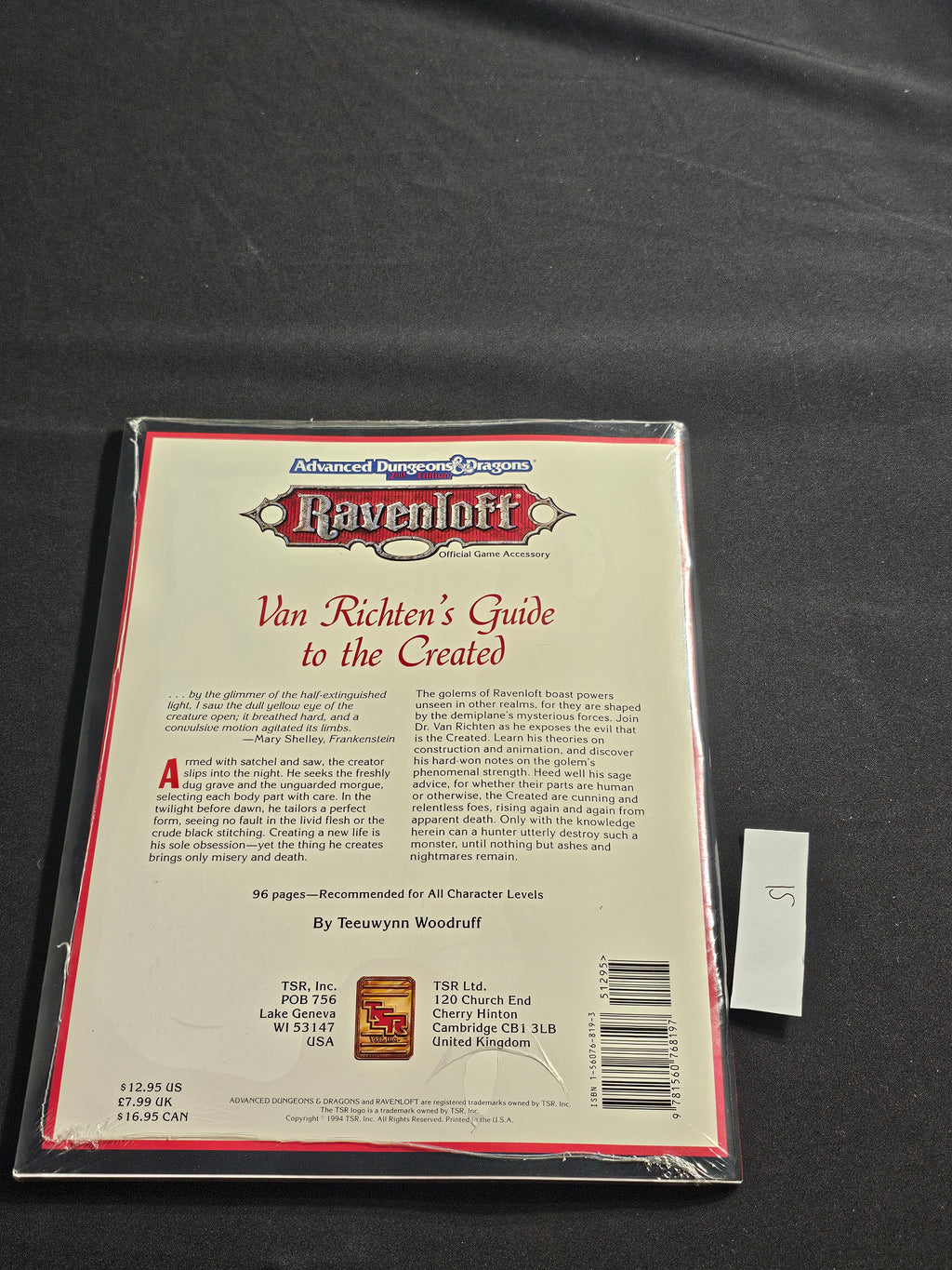 RR4 Van Richten’s Guide to the Created – SW