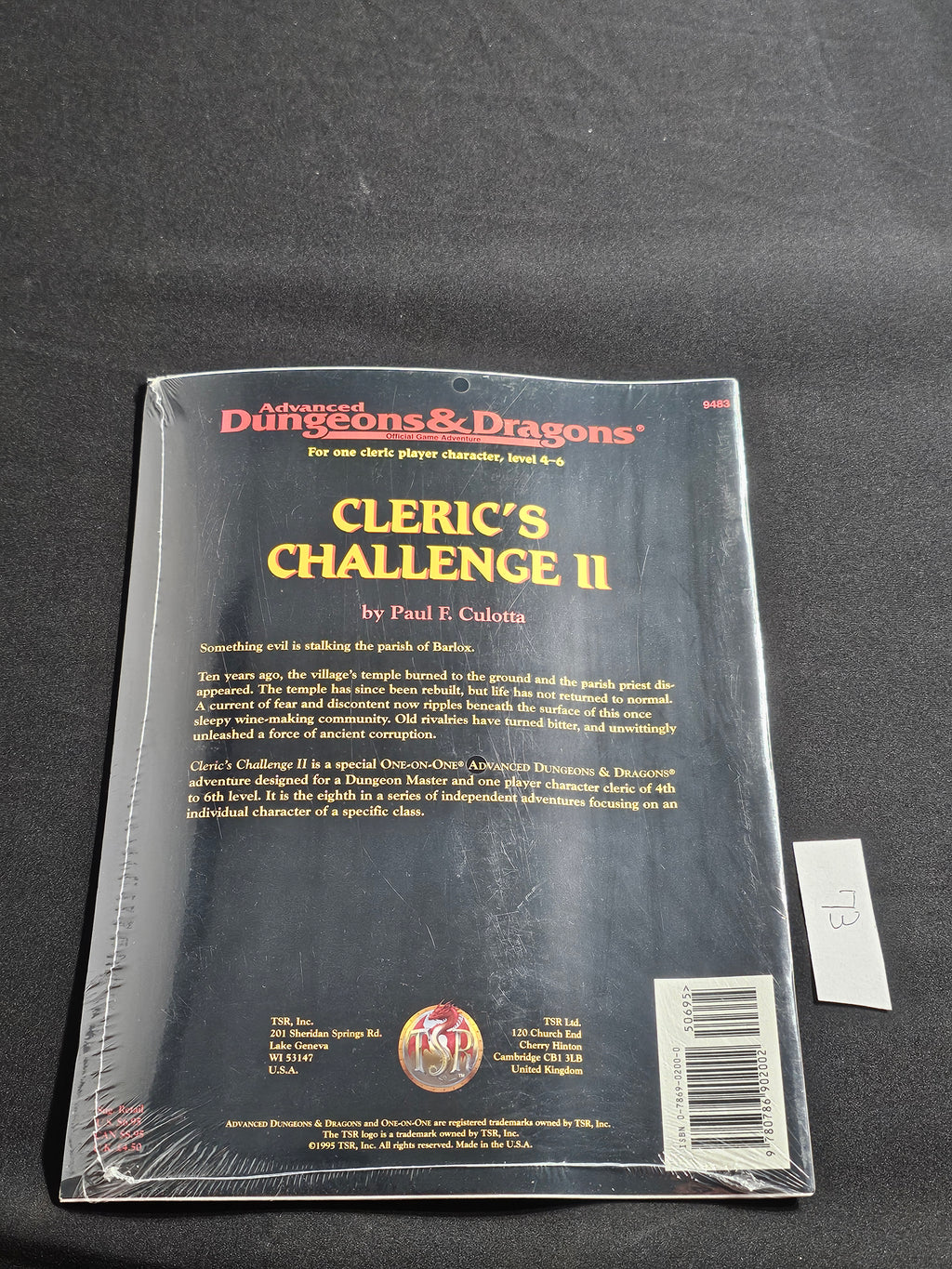 Cleric’s Challenge II – SW (TSR 9483)