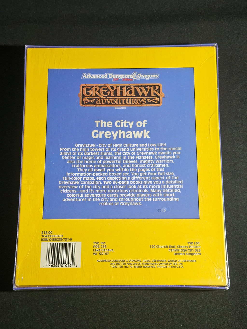 Greyhawk Adventures: The City of Greyhawk Boxed Set – SW