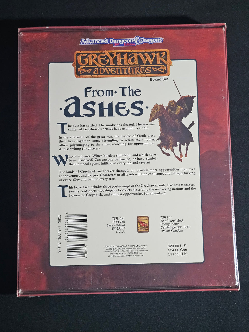 Greyhawk Adventures: From the Ashes Boxed Set – SW