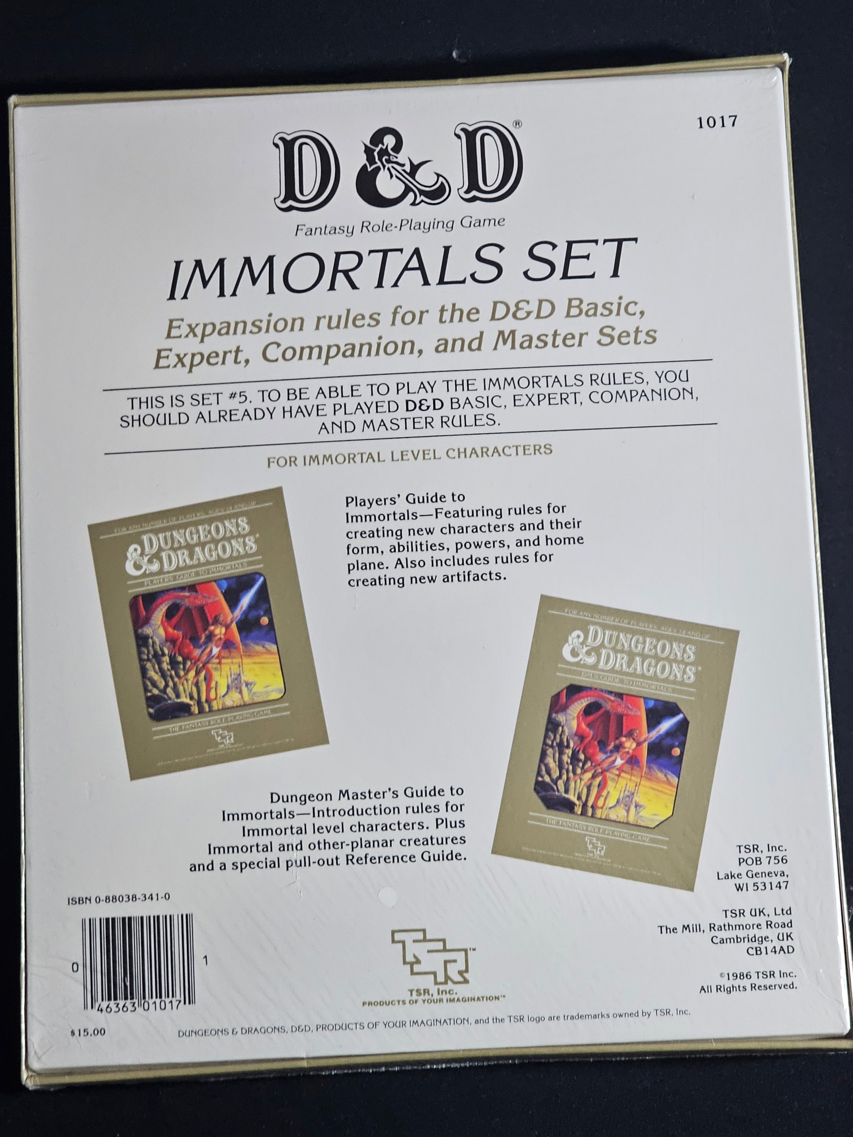 Dungeons & Dragons Set 5: Immortals Rules – SW