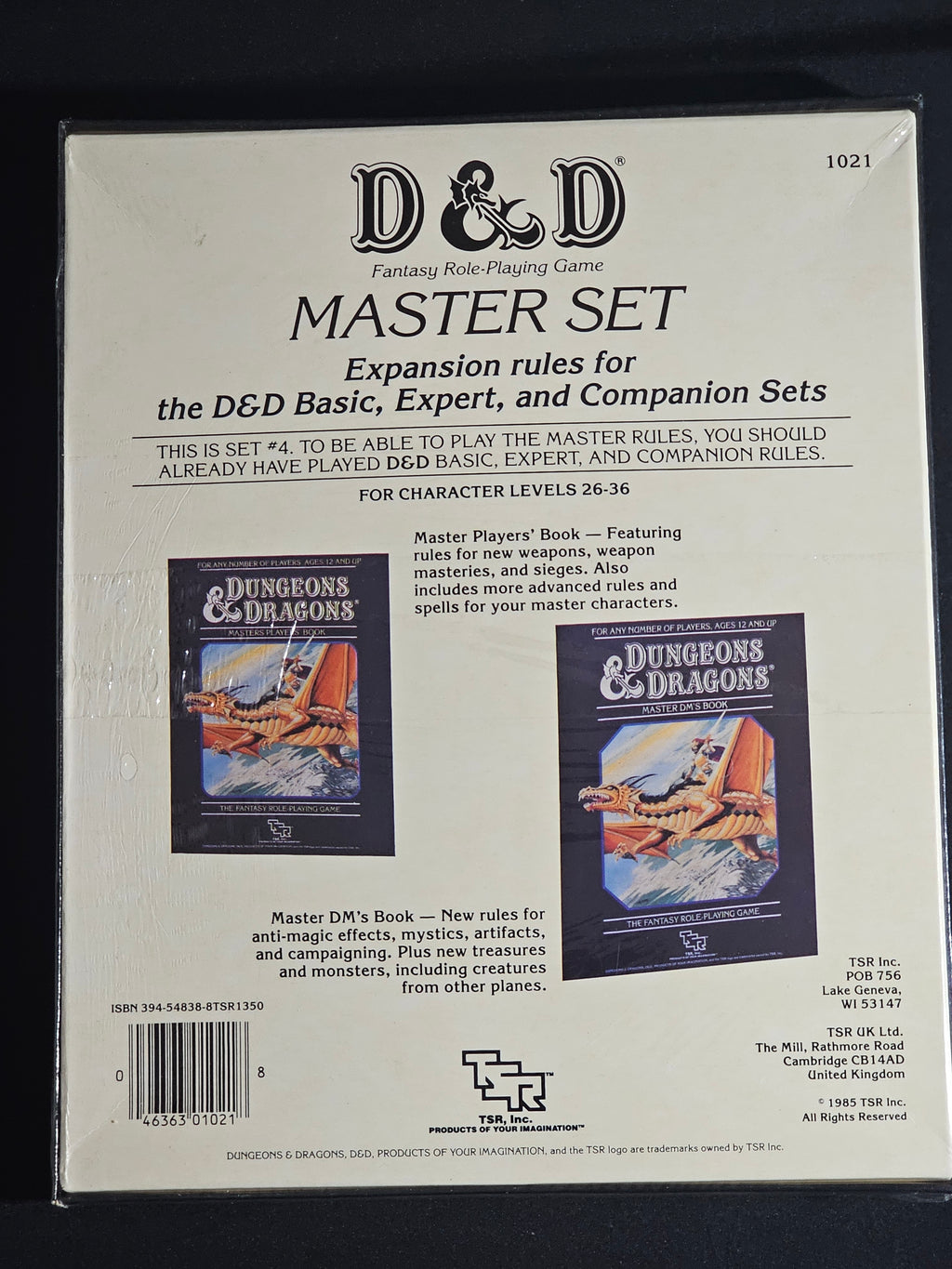 Dungeons & Dragons Set 4: Master Rules – SW